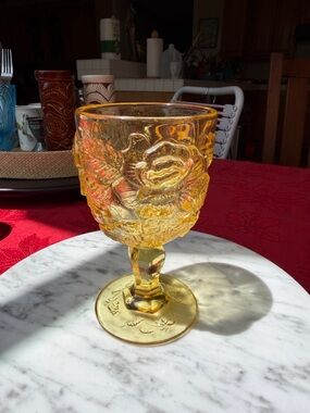 Madonna inn golden rose goblet 9oz , 6.5”